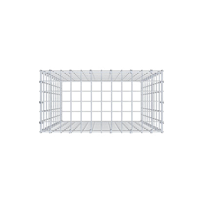Typ 3 påbyggnadsgabion 100 cm x 60 cm x 30 cm (L x H x D), maskstorlek 5 cm x 10 cm, C-ring