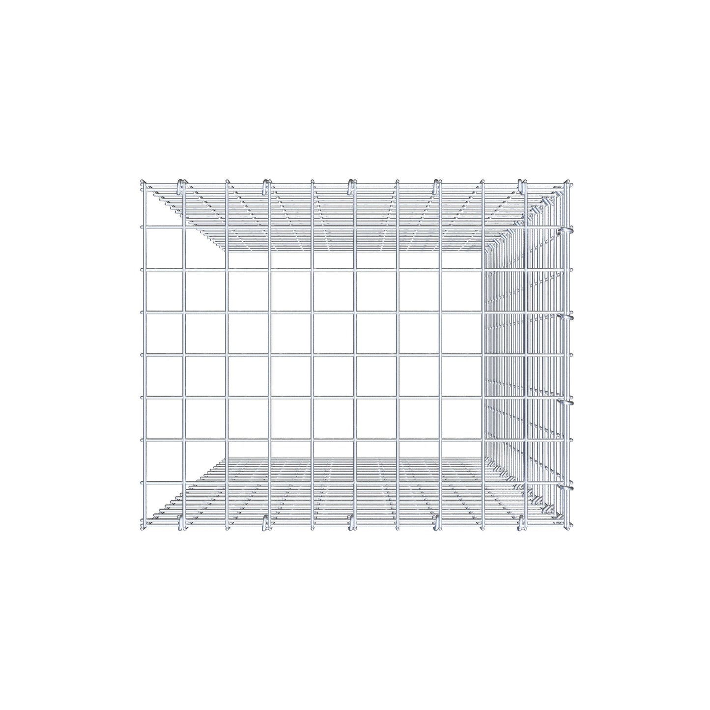 Anbaugabione Typ 4 100 cm x 50 cm x 40 cm (L x H x T), Maschenweite 5 cm x 5 cm, C-Ring