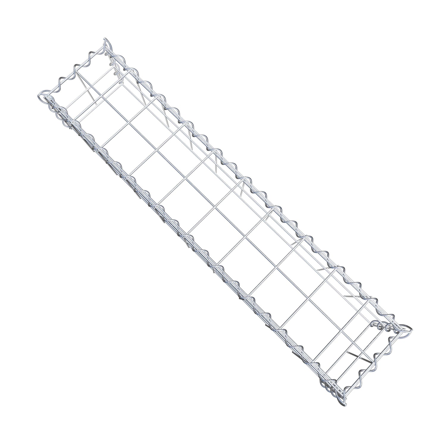 Gavión complementario tipo 3 100 cm x 20 cm x 20 cm (L x A x P), malla 10 cm x 10 cm, espiral
