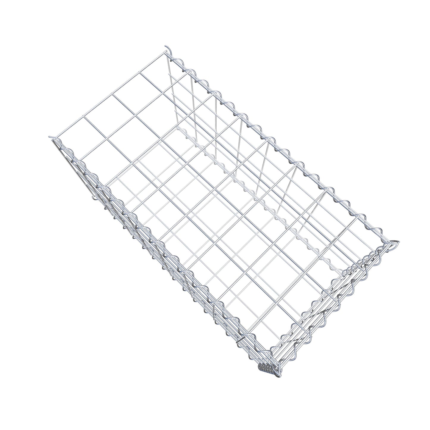 Gabion rapporté type 2 80 cm x 40 cm x 40 cm (L x H x P), mailles 10 cm x 10 cm, spirale