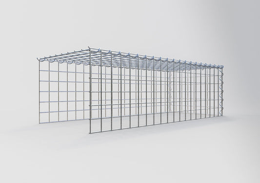 Gabbione aggiuntivo tipo 4 100 cm x 30 cm x 40 cm (L x H x P), dimensione maglia 5 cm x 5 cm, a spirale