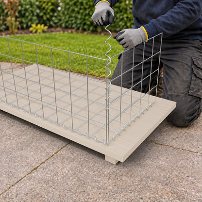 Gabion 100 cm x 40 cm x 50 cm (L x H x D), maskstorlek 10 cm x 10 cm, spiral