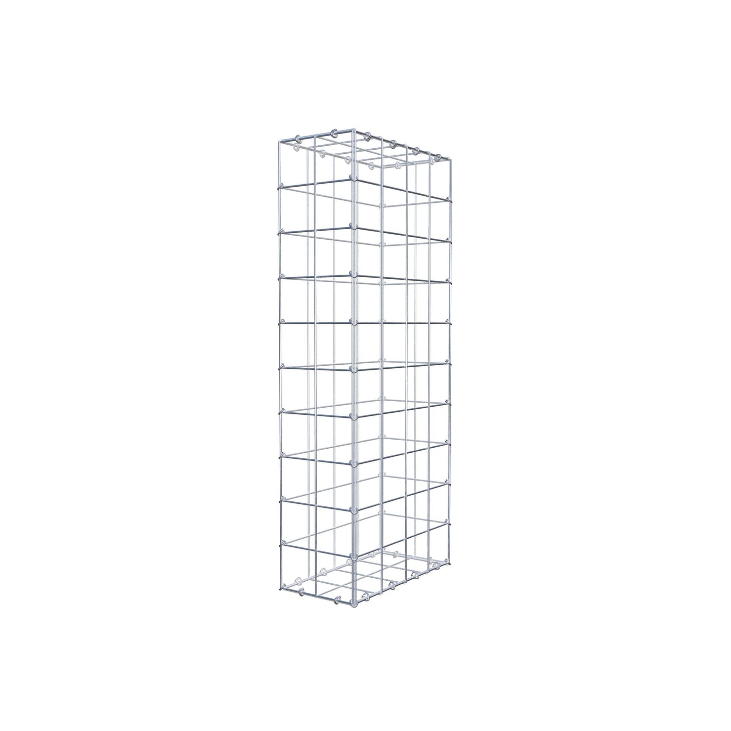 Gabião 100 cm x 40 cm x 20 cm (C x A x P), malhagem 10 cm x 10 cm, anel C