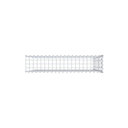 Gabbione aggiuntivo tipo 4 100 cm x 100 cm x 20 cm (L x H x P), dimensione maglia 5 cm x 10 cm, a spirale