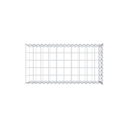 Opbouw schanskorf type 2 100 cm x 30 cm x 50 cm (L x H x D), maaswijdte 10 cm x 10 cm, spiraal