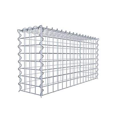 Add-on schanskorf type 3 80 cm x 40 cm x 20 cm (L x H x D), maaswijdte 5 cm x 5 cm, spiraalvormig