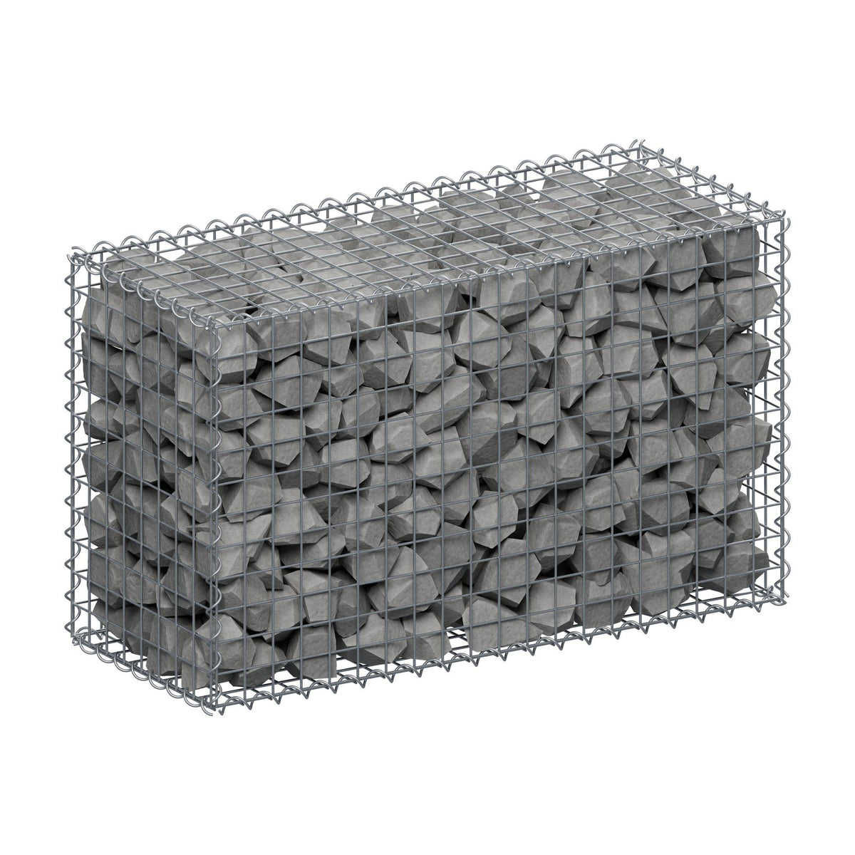 Gabion 100 cm x 60 cm x 40 cm (L x H x D), mesh size 5 cm x 5 cm, spiral