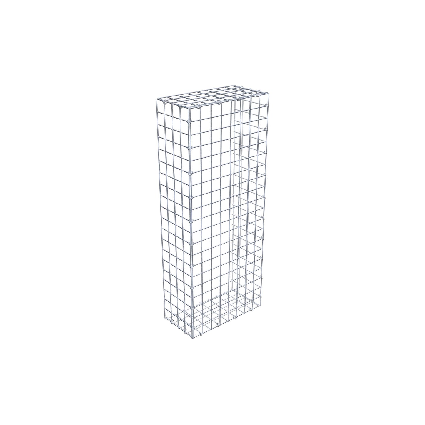 Gavión complementario de tipo 2 100 cm x 20 cm x 40 cm (largo x alto x fondo), malla 5 cm x 5 cm, anillo en C