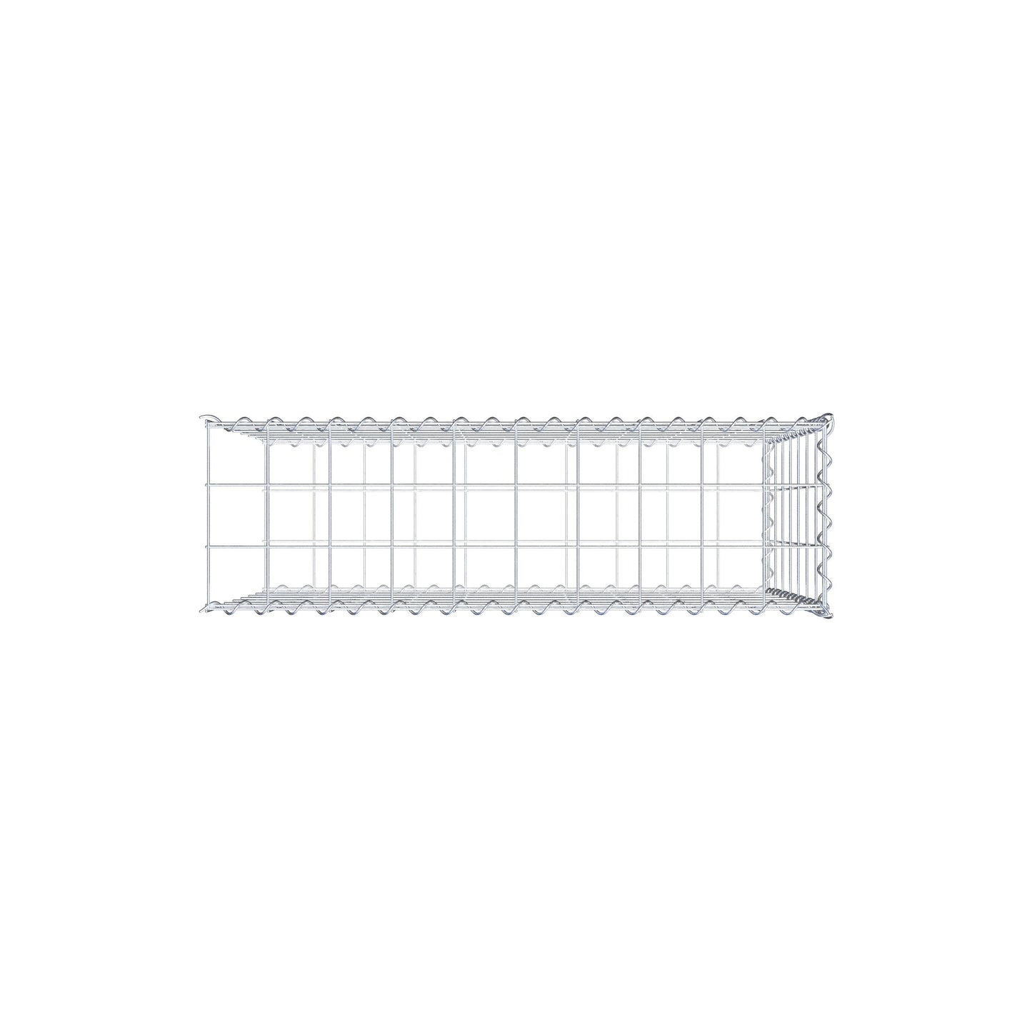 Aangegroeide schanskorf type 2 100 cm x 70 cm x 30 cm (L x H x D), maaswijdte 10 cm x 10 cm, spiraal