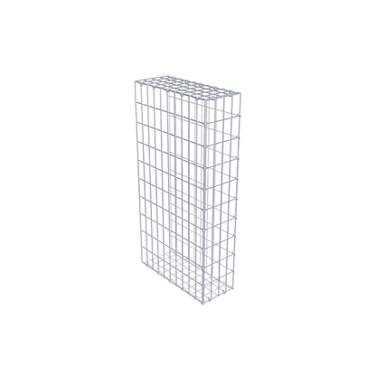 Opzetpaal type 2 100 cm x 50 cm x 20 cm, maaswijdte 5 cm x 10 cm, C-ring