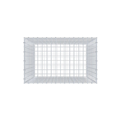 Gabione 100 cm x 80 cm x 50 cm (L x H x T), Maschenweite 5 cm x 5 cm, C-Ring
