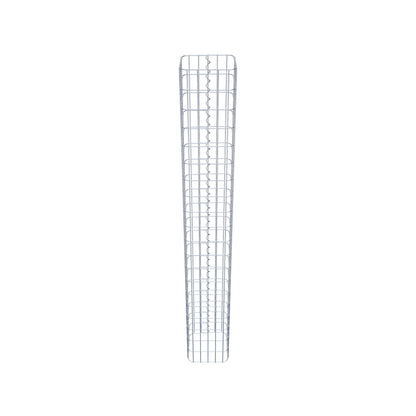 Rechthoekige thermisch verzinkte schanskorfzuil, 27 cm x 27 cm, 200 cm hoog, MW 5 cm x 10 cm