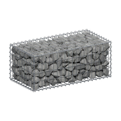 Gavión 100 cm x 40 cm x 50 cm (largo x alto x fondo), malla 5 cm x 10 cm, en espiral