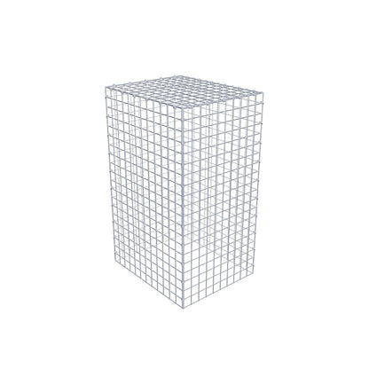 Type 3 oplegkorf 100 cm x 60 cm x 50 cm (L x H x D), maaswijdte 5 cm x 5 cm, C-ring