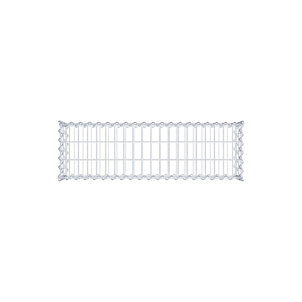 Gabião 100 cm x 20 cm x 30 cm (C x A x P), malhagem 5 cm x 10 cm, espiral