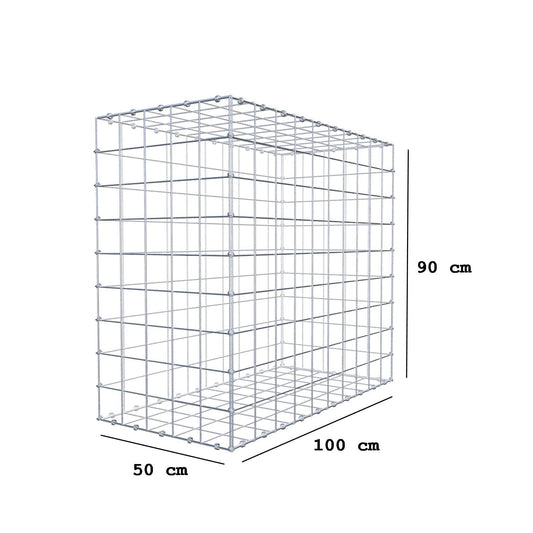 Schanskorf 100 cm x 90 cm x 50 cm (L x H x D), maaswijdte 10 x 10 cm, spiraalring