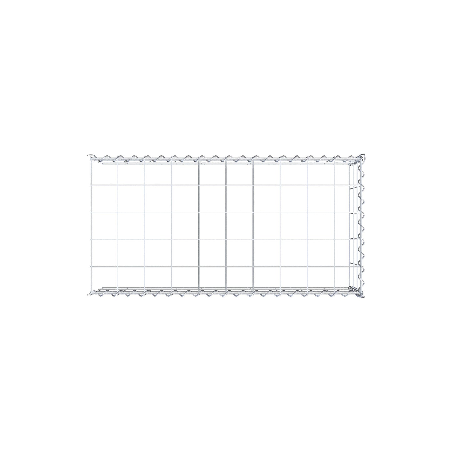 Add-on schanskorf type 4 100 cm x 30 cm x 50 cm (L x H x D), maaswijdte 10 cm x 10 cm, spiraalvormig