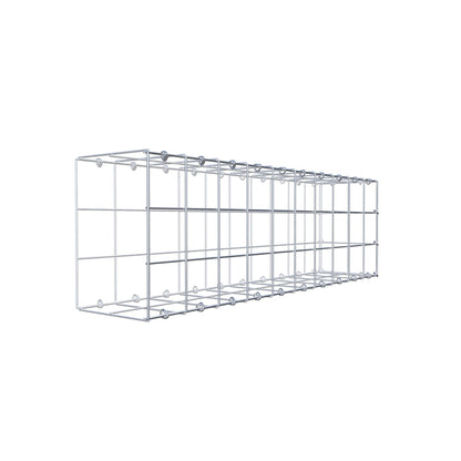 Monteret gabion type 2 100 cm x 30 cm x 20 cm (L x H x D), maskestørrelse 10 cm x 10 cm, C-ring