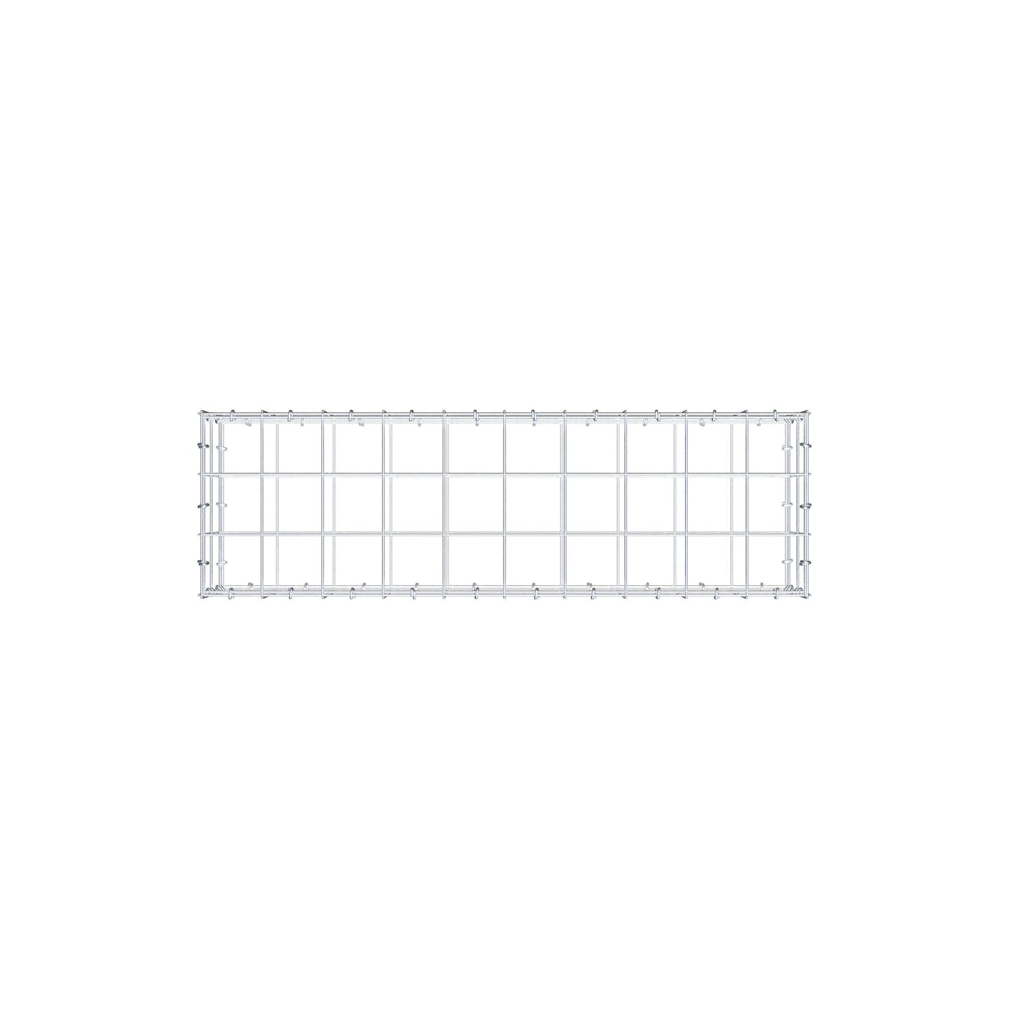 Gabion 100 cm x 20 cm x 30 cm (L x H x D), maskestørrelse 10 cm x 10 cm, C-ring