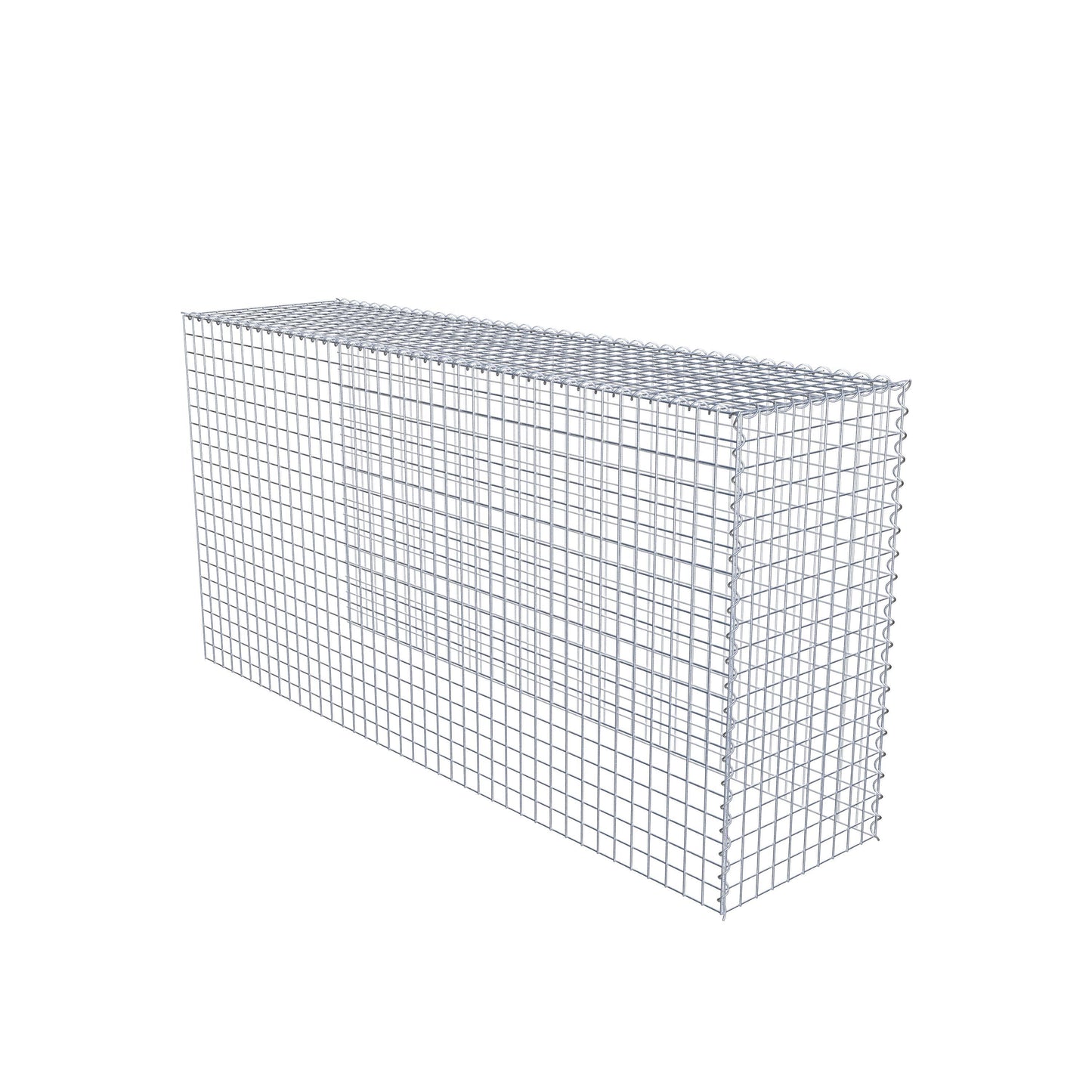 Opvokset gabion type 4 200 cm x 100 cm x 50 cm (L x H x D), maskestørrelse 5 cm x 5 cm, spiral