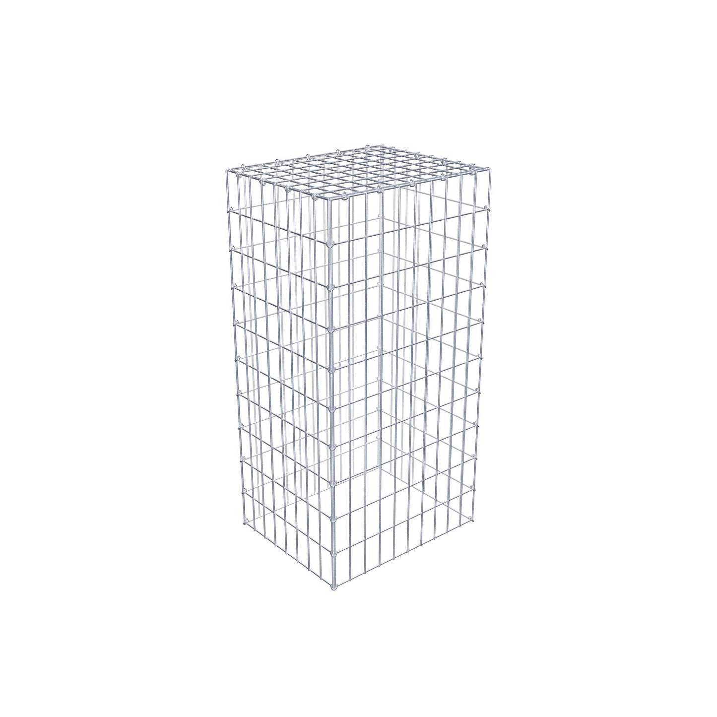 Monteret gabion type 3 100 cm x 40 cm x 50 cm (L x H x D), maskestørrelse 5 cm x 10 cm, C-ring