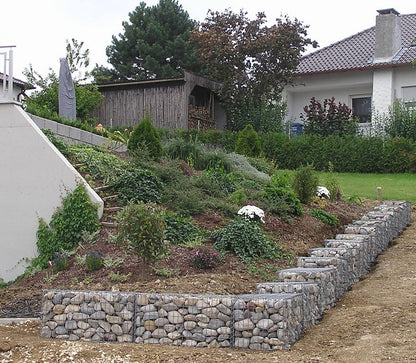 2er Set Gabionen 100 cm x 50 cm x 50 cm (L x H x T), Maschenweite 5 x 10 cm, Spirale