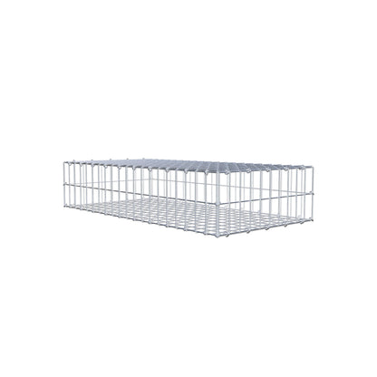 Gavión 100 cm x 20 cm x 50 cm (L x A x P), luz de malla 5 cm x 10 cm, anillo en C