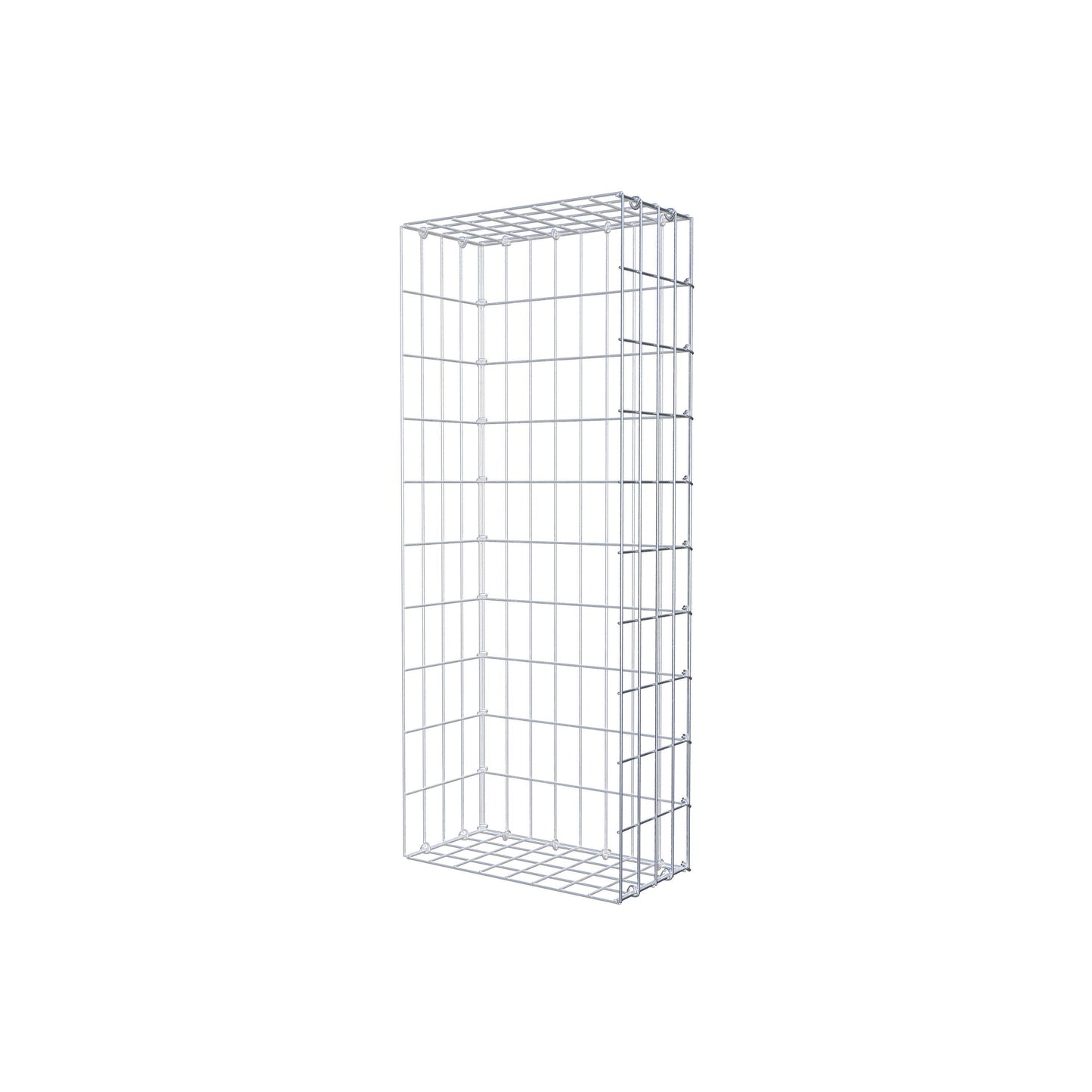 Monteret gabion type 2 100 cm x 20 cm x 40 cm, maskestørrelse 5 cm x 10 cm, C-ring