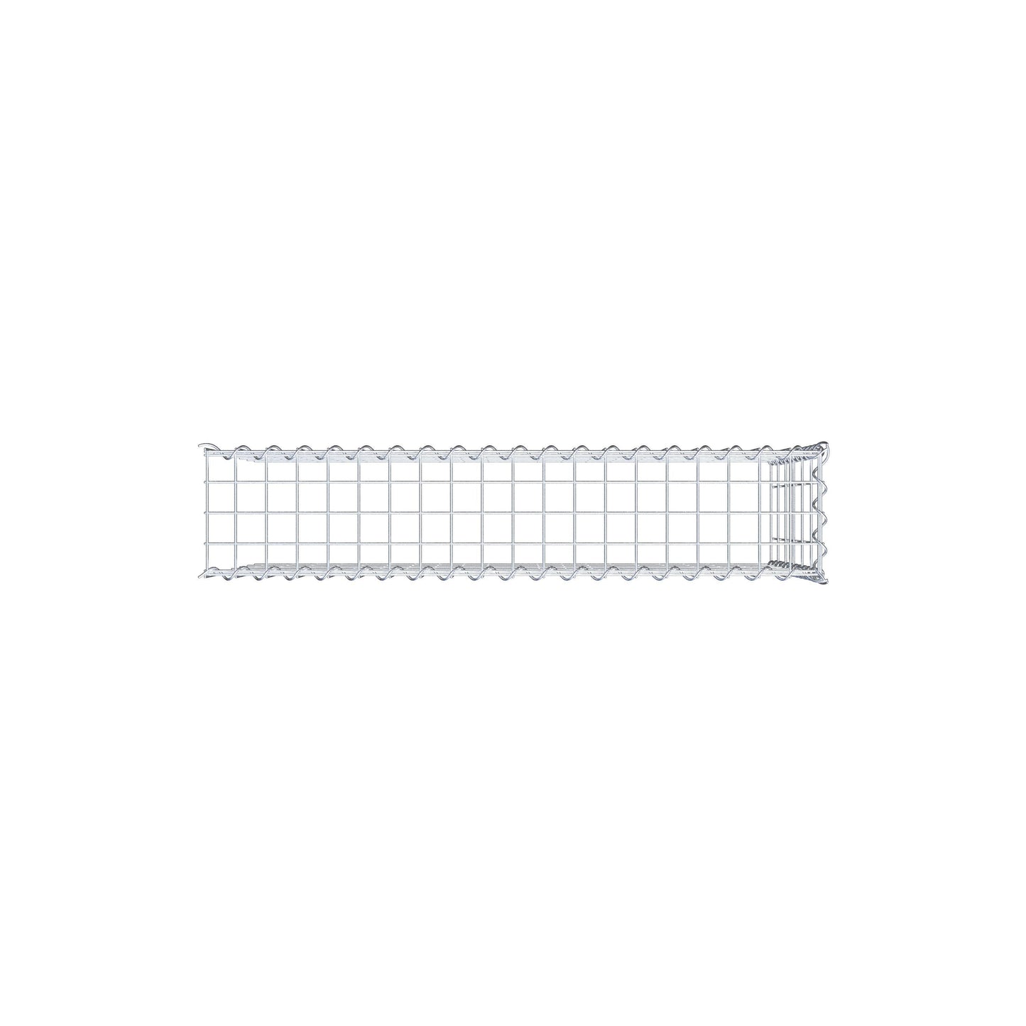 Add-on schanskorf type 4 100 cm x 60 cm x 20 cm (L x H x D), maaswijdte 5 cm x 10 cm, spiraalvormig