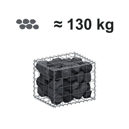 Gabion 50 cm x 40 cm x 40 cm (L x H x D), maskestørrelse 10 cm x 10 cm, spiral