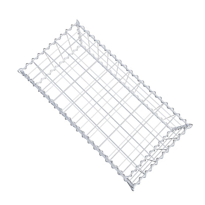 Schanskorf 100 cm x 30 cm x 50 cm (L x H x D), maaswijdte 10 cm x 10 cm, spiraalvormig