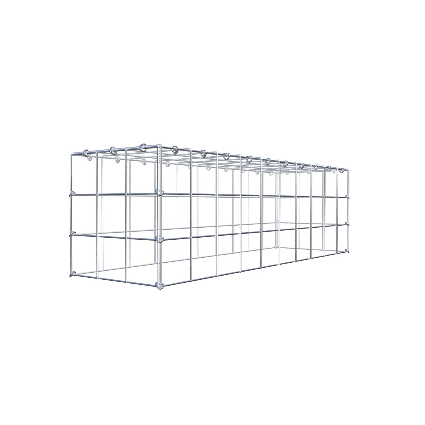 Gavión complementario de tipo 3 100 cm x 30 cm x 30 cm (L x A x P), malla 10 cm x 10 cm, anillo en C
