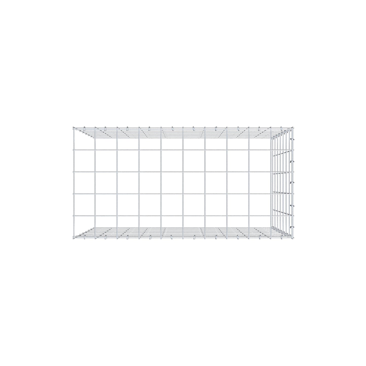 Opzetpaal type 4 100 cm x 70 cm x 50 cm (L x H x D), maaswijdte 10 cm x 10 cm, C-ring