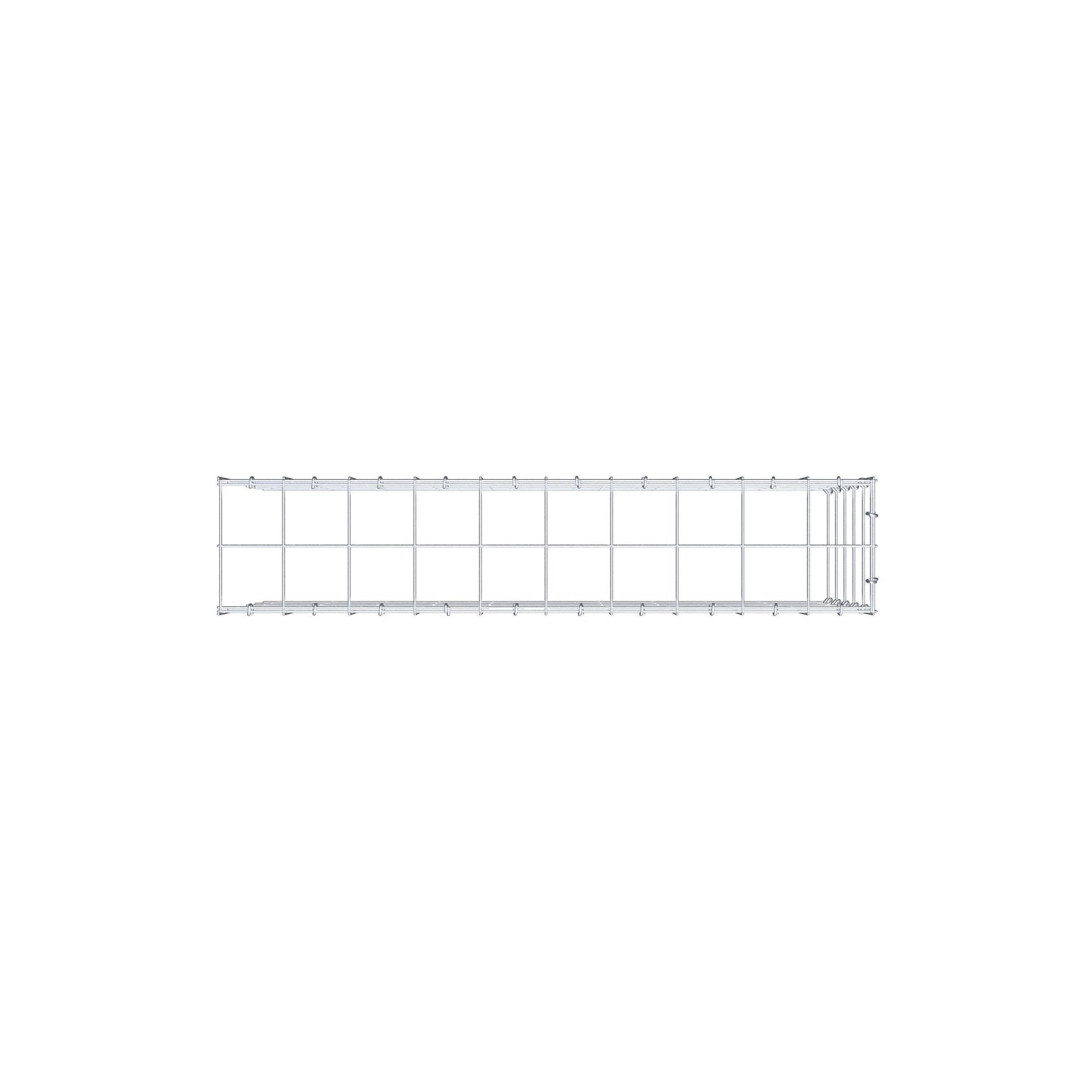 Type 4 oplegkorf 100 cm x 50 cm x 20 cm (L x H x D), maaswijdte 10 cm x 10 cm, C-ring