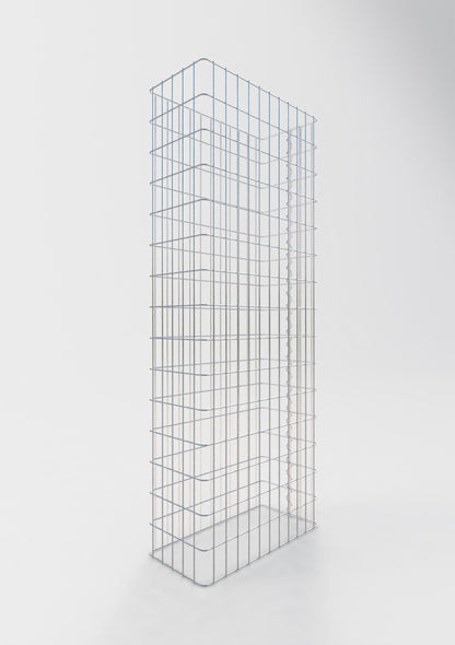 Valla de gaviones longitud 57 cm, altura 200 cm, profundidad 27 cm, malla 5 x 10 cm