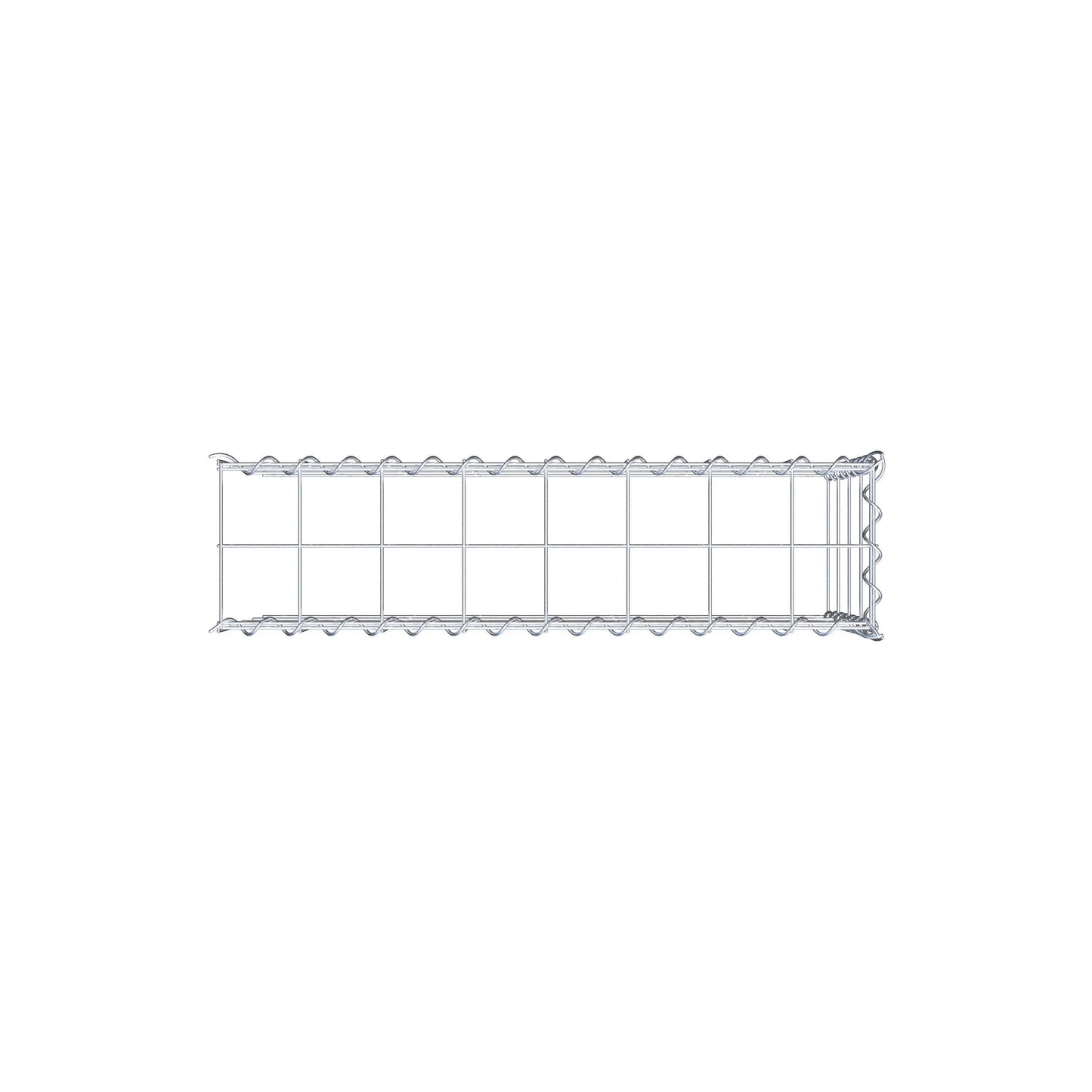 Add-on schanskorf type 4 80 cm x 40 cm x 20 cm (L x H x D), maaswijdte 10 cm x 10 cm, spiraalvormig