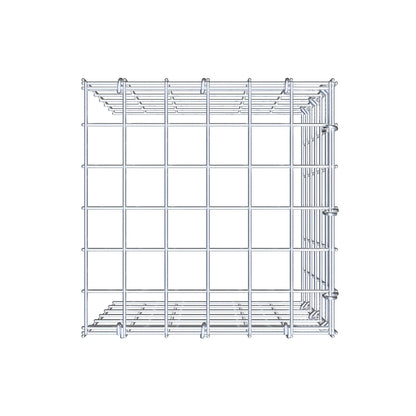 Opbouw schanskorf type 4 30 cm x 30 cm x 30 cm (L x H x D), maaswijdte 5 cm x 5 cm, C-ring