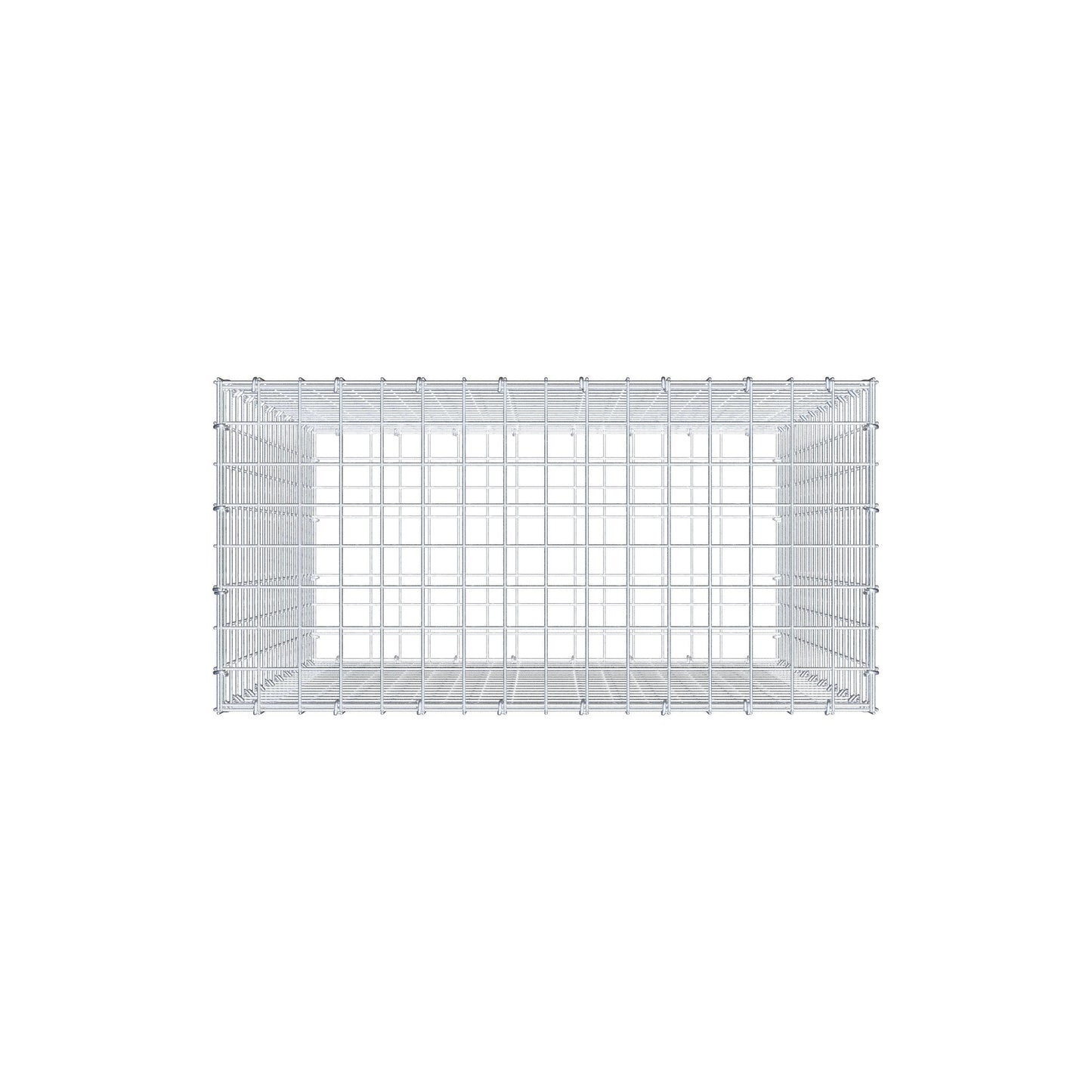 Gabião 100 cm x 80 cm x 40 cm (C x A x P), malhagem 5 cm x 5 cm, anel C