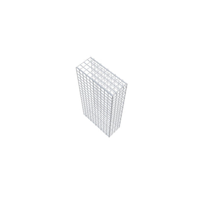 Gabbione fissabile tipo 2 100 cm x 50 cm x 20 cm (L x H x P), maglia 5 cm x 5 cm, anello a C