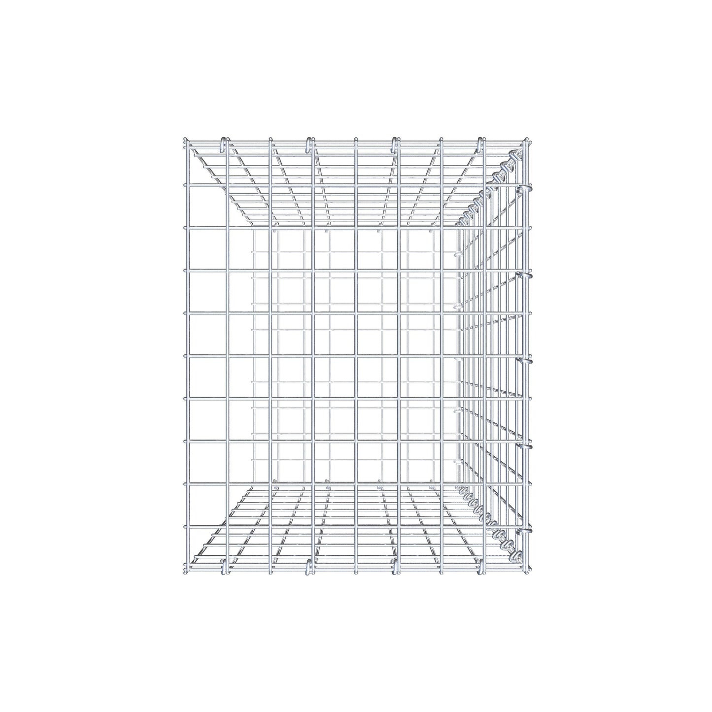 Opzetpaal type 2 100 cm x 40 cm x 50 cm, maaswijdte 5 cm x 10 cm, C-ring