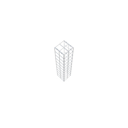 Monteret gabion type 4 100 cm x 20 cm x 20 cm (L x H x D), maskestørrelse 10 cm x 10 cm, C-ring