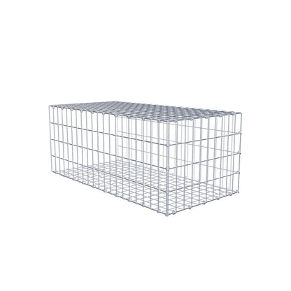 Opzetpaal type 2 100 cm x 40 cm x 50 cm, maaswijdte 5 cm x 10 cm, C-ring