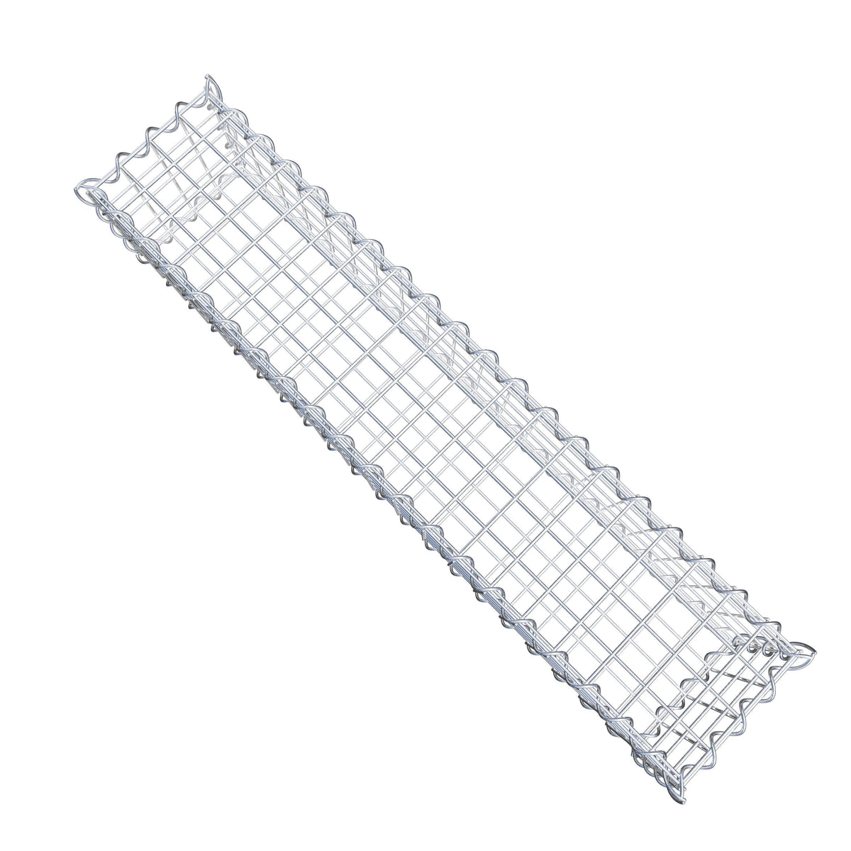 Gabbione 100 cm x 20 cm x 20 cm (L x H x P), maglia 5 cm x 5 cm, spirale