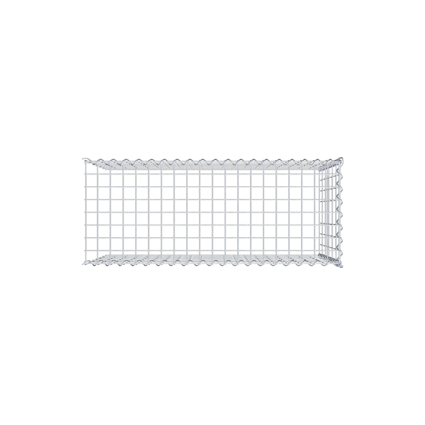 Add-on schanskorf type 4 100 cm x 60 cm x 40 cm (L x H x D), maaswijdte 5 cm x 10 cm, spiraalvormig