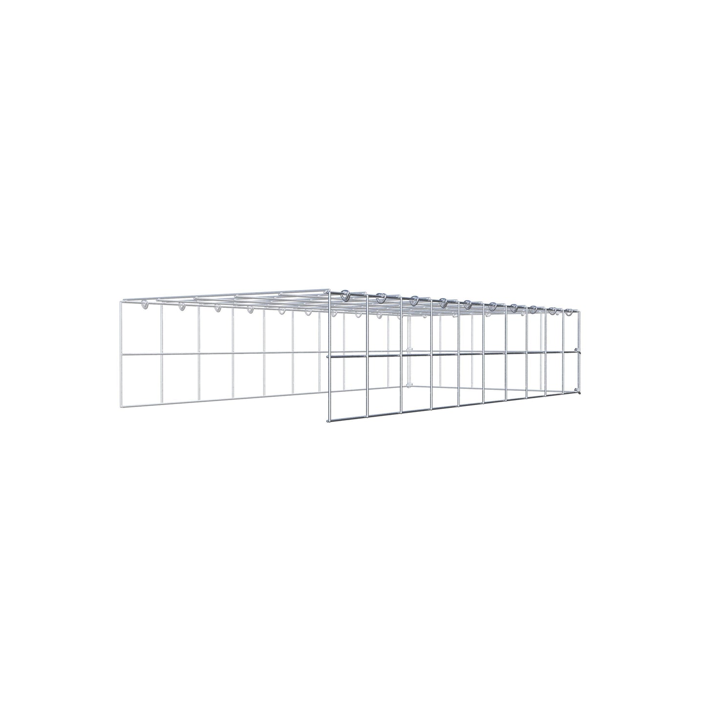 Anbaugabione Typ 4 100 cm x 20 cm x 50 cm (L x H x T), Maschenweite 10 cm x 10 cm, C-Ring