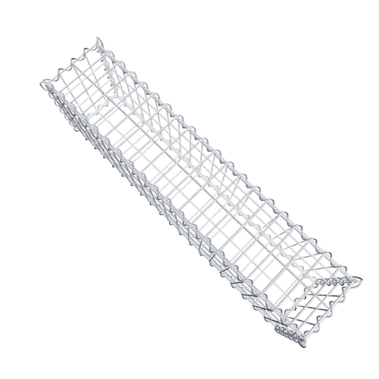 Conjunto de 2 gabiões 100 cm x 30 cm x 20 cm (C x A x P), malhagem 5 x 10 cm, espiral