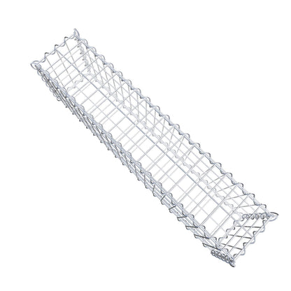 Conjunto de 2 gabiões 100 cm x 30 cm x 20 cm (C x A x P), malhagem 5 x 10 cm, espiral
