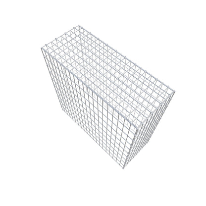 Typ 3 påbyggnadsgabion 100 cm x 100 cm x 40 cm (L x H x D), maskstorlek 5 cm x 10 cm, C-ring