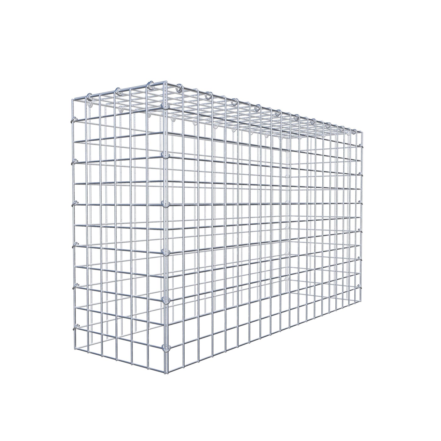 Gavión complementario de tipo 3 100 cm x 60 cm x 30 cm (largo x alto x fondo), malla 5 cm x 5 cm, anillo en C