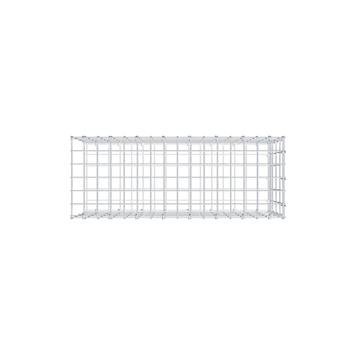 Gabião Tipo 2 80 cm x 40 cm x 30 cm, malhagem 5 cm x 10 cm, anel C